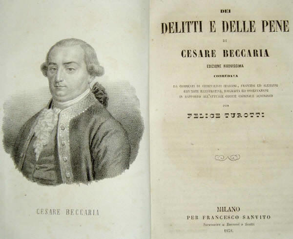 Call for papers on Cesare Beccaria