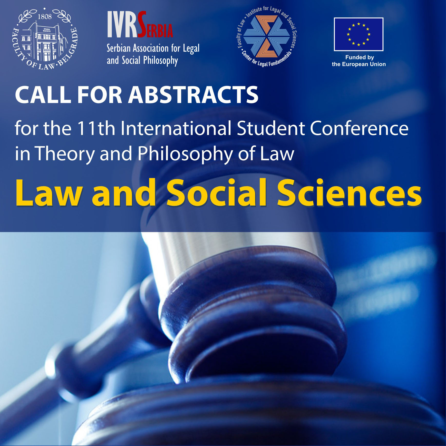 Call for abstracts » Student conference on the theory and philosophy of law, Belgrade (RS), 12–13 November 2024
